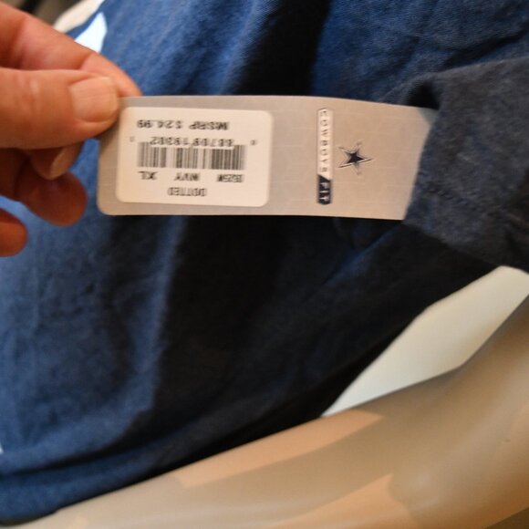 Dallas Cowboys Cowboy FIT Get Game Day Ready V Neck Women's Blue Heather TEE NW - Picture 5 of 6